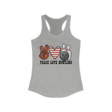 Load image into Gallery viewer, Peace Love Bowling - Women's Ideal Racerback Tank