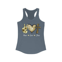 Load image into Gallery viewer, Peace Love Jesus - Women's Ideal Racerback Tank