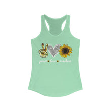 Load image into Gallery viewer, Peace Love Sunshine - Women's Ideal Racerback Tank