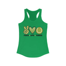 Load image into Gallery viewer, Peace Love Tennis - Women's Ideal Racerback Tank