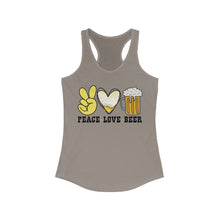 Load image into Gallery viewer, Peace Love Beer - Women's Ideal Racerback Tank