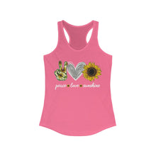 Load image into Gallery viewer, Peace Love Sunshine - Women's Ideal Racerback Tank