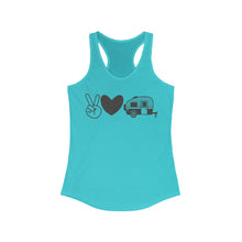Load image into Gallery viewer, Peace Love Camping - Women's Ideal Racerback Tank