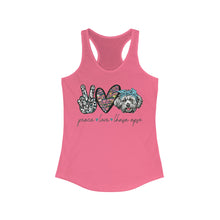 Load image into Gallery viewer, Peace Love Lhasa Apso - Women's Ideal Racerback Tank