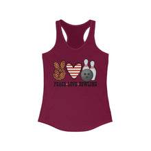 Load image into Gallery viewer, Peace Love Bowling - Women's Ideal Racerback Tank