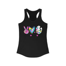 Load image into Gallery viewer, Peace Love Art - Women's Ideal Racerback Tank