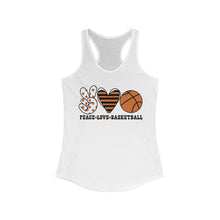 Load image into Gallery viewer, Peace Love Basketball - Women's Ideal Racerback Tank