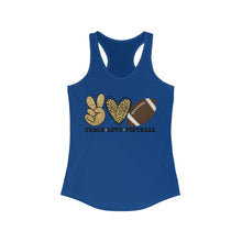 Load image into Gallery viewer, Peace Love Football - Women's Ideal Racerback Tank