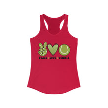 Load image into Gallery viewer, Peace Love Tennis - Women's Ideal Racerback Tank