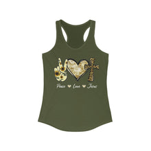 Load image into Gallery viewer, Peace Love Jesus - Women's Ideal Racerback Tank