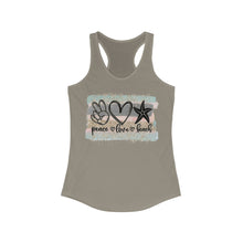 Load image into Gallery viewer, Peace Love Beach Women's Ideal Racerback Tank