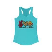 Load image into Gallery viewer, Peace Love Campfire - Women's Ideal Racerback Tank