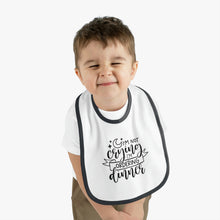 Load image into Gallery viewer, I'm not crying Baby Contrast Trim Jersey Bib