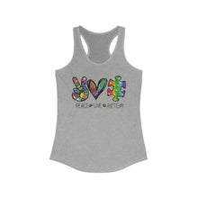Load image into Gallery viewer, Peace Love Autism - Women's Ideal Racerback Tank