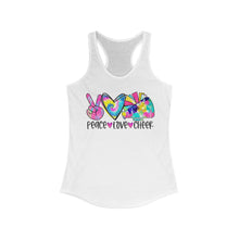 Load image into Gallery viewer, Peace Love Cheer - Women's Ideal Racerback Tank