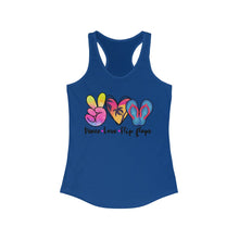 Load image into Gallery viewer, Peace Love Flip Flops - Women's Ideal Racerback Tank