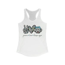 Load image into Gallery viewer, Peace Love Lhasa Apso - Women's Ideal Racerback Tank