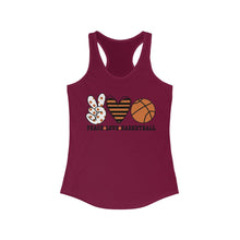 Load image into Gallery viewer, Peace Love Basketball - Women's Ideal Racerback Tank