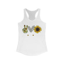Load image into Gallery viewer, Peace Love Sunshine - Women's Ideal Racerback Tank