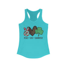Load image into Gallery viewer, Peace Love Shamrock - Women's Ideal Racerback Tank