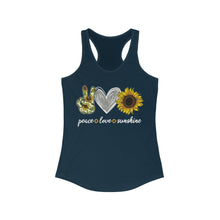 Load image into Gallery viewer, Peace Love Sunshine - Women's Ideal Racerback Tank