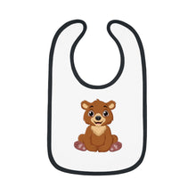 Load image into Gallery viewer, Baby Contrast Trim Jersey Bib Bear