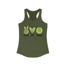 Load image into Gallery viewer, Peace Love Tennis - Women's Ideal Racerback Tank