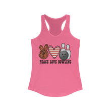 Load image into Gallery viewer, Peace Love Bowling - Women's Ideal Racerback Tank
