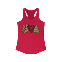 Load image into Gallery viewer, Peace Love Christmas - Women's Ideal Racerback Tank