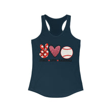 Load image into Gallery viewer, Peace Love Baseball - Women's Ideal Racerback Tank