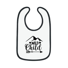 Load image into Gallery viewer, Wild Child Baby Contrast Trim Jersey Bib
