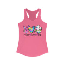 Load image into Gallery viewer, Peace Love Art - Women's Ideal Racerback Tank