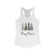 Load image into Gallery viewer, Merry Christmas with trees - Women's Ideal Racerback Tank