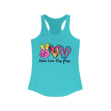 Load image into Gallery viewer, Peace Love Flip Flops - Women's Ideal Racerback Tank