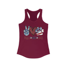 Load image into Gallery viewer, Peace Love Dogs - Women's Ideal Racerback Tank