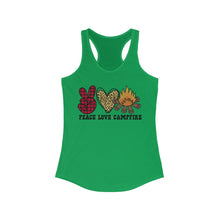 Load image into Gallery viewer, Peace Love Campfire - Women's Ideal Racerback Tank