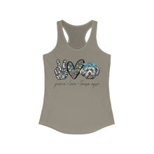 Load image into Gallery viewer, Peace Love Lhasa Apso - Women's Ideal Racerback Tank