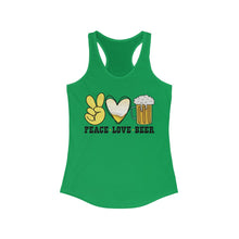 Load image into Gallery viewer, Peace Love Beer - Women's Ideal Racerback Tank