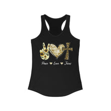 Load image into Gallery viewer, Peace Love Jesus - Women's Ideal Racerback Tank