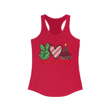Load image into Gallery viewer, Peace Love Christmas - Women's Ideal Racerback Tank