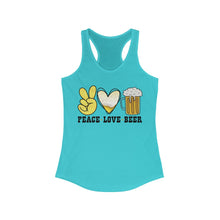 Load image into Gallery viewer, Peace Love Beer - Women's Ideal Racerback Tank