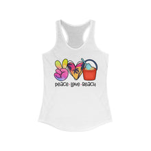 Load image into Gallery viewer, Peace Love Beach - Women's Ideal Racerback Tank