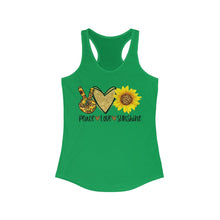 Load image into Gallery viewer, Peace Love Sunshine - Women's Ideal Racerback Tank