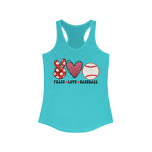 Load image into Gallery viewer, Peace Love Baseball - Women's Ideal Racerback Tank