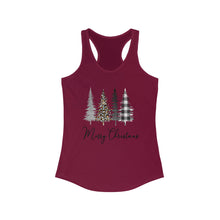 Load image into Gallery viewer, Merry Christmas with trees - Women's Ideal Racerback Tank
