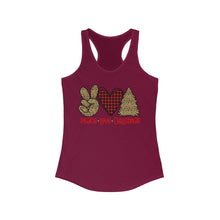 Load image into Gallery viewer, Peace Love Christmas - Women's Ideal Racerback Tank