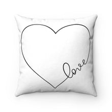 Load image into Gallery viewer, Love Faux Suede Square Pillow