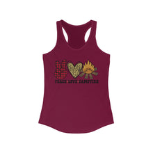 Load image into Gallery viewer, Peace Love Campfire - Women's Ideal Racerback Tank