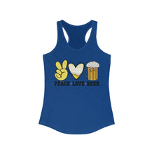 Load image into Gallery viewer, Peace Love Beer - Women's Ideal Racerback Tank