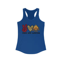 Load image into Gallery viewer, Peace Love Campfire - Women's Ideal Racerback Tank